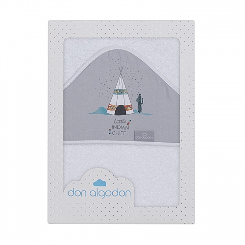 Capa de baño Dakota Blanco y Gris